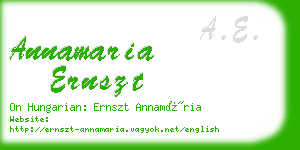 annamaria ernszt business card